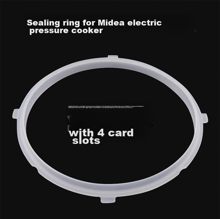 Shuangwei Compatible Sealing Ring for Midea Electric Pressure Cooker, Gasket for Electric Pressure Cooker Lid, Four-Clasp Silicone Ring for 5L/6L Universal Pressure Cooker, Accessory YLG-Sealing Ring 1