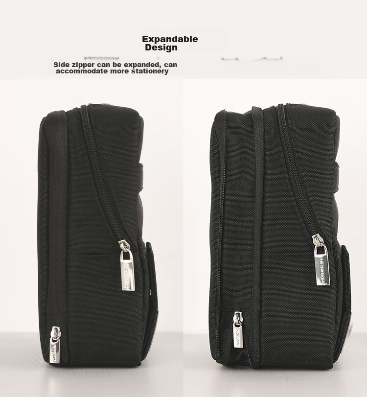 KOKUYO Pencil Case, Standing Design, Large Capacity, Multifunctional Storage Bag, Stylish And Creative Stationery Pencil Box, Black, 1 Piece, WSG-PC173D 5