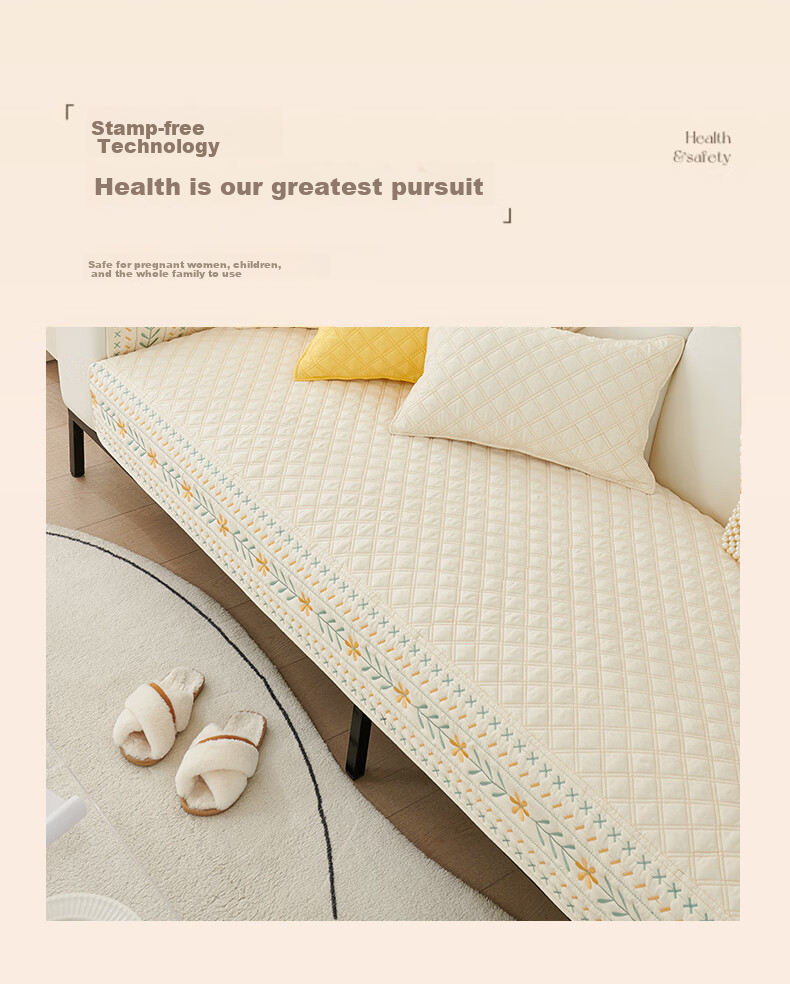 AVIVI Sofa Cushion, All-Season Sofa Cover, Non-Slip Sofa Slipcover, Bay Window Pad, 90*240 Cm, Floral Patter 11
