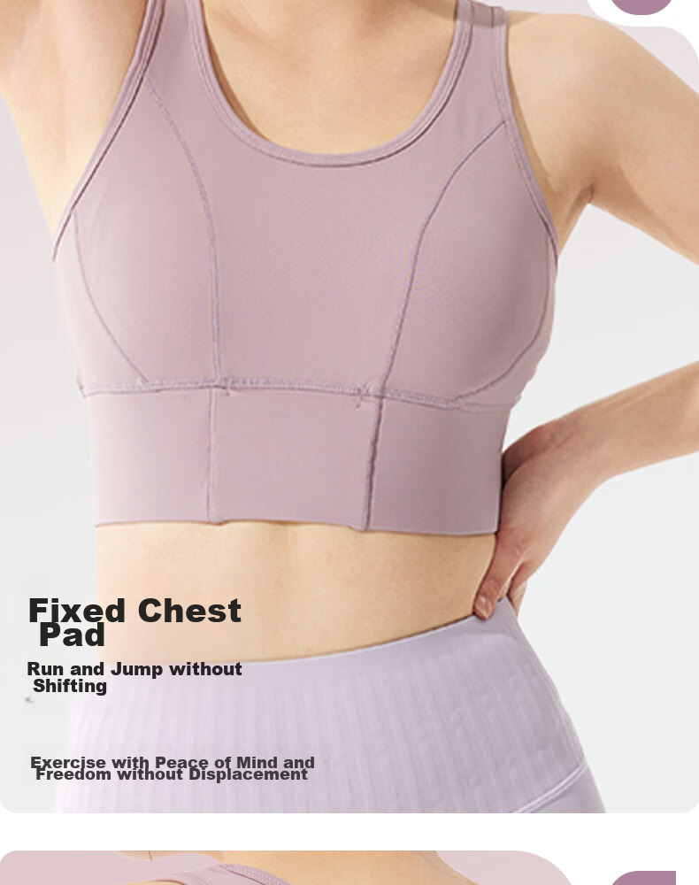 XUEXIMAN Plus Size Sports Bra for Women, Shock-Absorbing, Push-Up, High-Intensity One-Piece Fitness Bra, Makes Large Breasts Appear Smaller, Yoga Tank Top 5