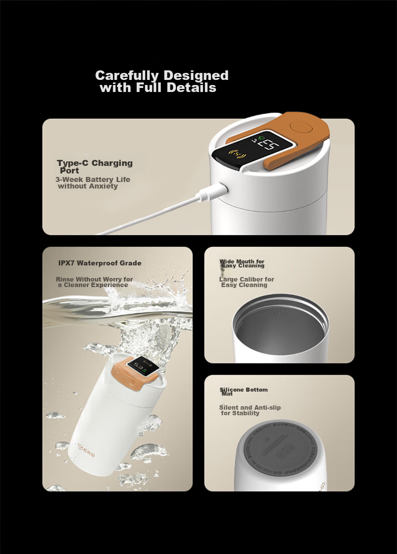 Hongmengzhixuan Haersi Insulated Mug, Smart Coffee Cup, Stainless Steel Cup, Large Capacity Water Bottle, Mid-Autumn Festival Gift, for Men And Women, Suitable for Gifting 28