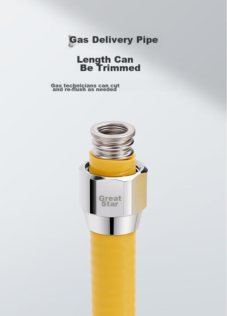 Weixing Integrated Gas Pipe, 1.5 Meters, Water Heater Wall-Mounted Boiler Gas Stove, National Standard 3C Stainless Steel Connecting Pipe, Explosion-Proof Pipe 7