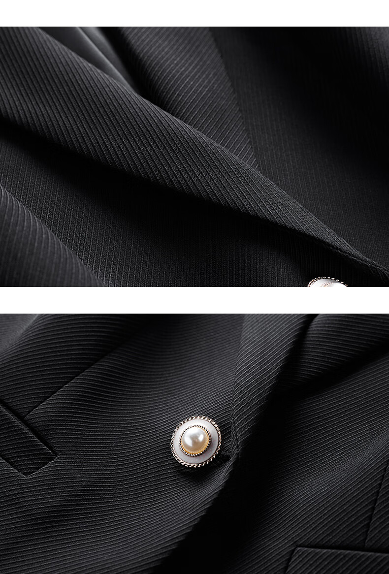 YANYEE Elegant Blazer for Women, Spring 2025, Waist-Cinching Slimming Professional Attire, High-End Formal Wear, Black, M 18