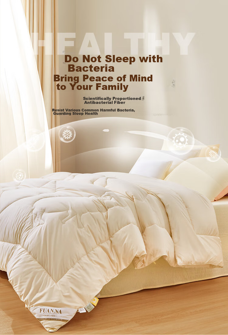 FUANNA 51% Australian Imported Wool Comforter, Antibacterial Thick Winter Duvet Double Size Soybean Quilt Approximately 9 Jin (4.5 Kg) 230*229cm 7