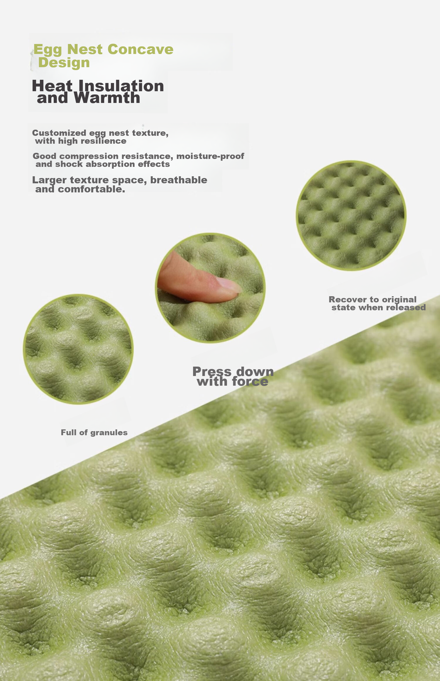 CAMEL Outdoor Moisture-Proof Mat, Tent Ground Pad, Camping Seat Cushion, Student Nap Mat, Foldable Egg Tray Mat, Silver Floor Mat 5