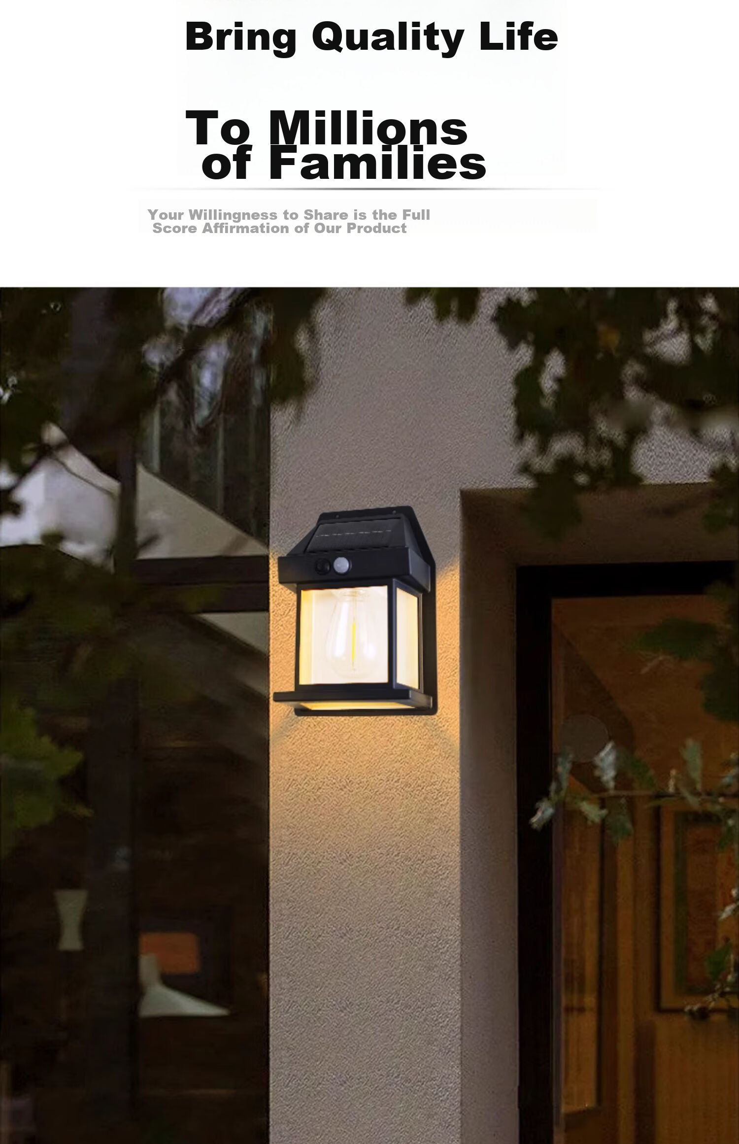 Datouren Solar Garden Light, Outdoor Wall Lamp, Solar Street Light, Spotlight, Waterproof, Rural Courtyard Floodlight 16
