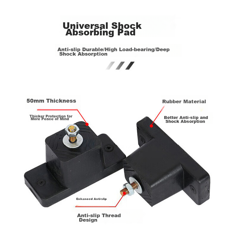 PURPAVWINNER Air Conditioner Outdoor Unit Shock-Absorbing Pad, Height-Increasing Waterproof Rubber Foot Pad, High Base, Soundproof Shock-Absorbing Air Conditioner Anti-Vibration Pad, High Bracket, Shock-Absorbing Foot Pad, Universal Height-Increasing Pad 5