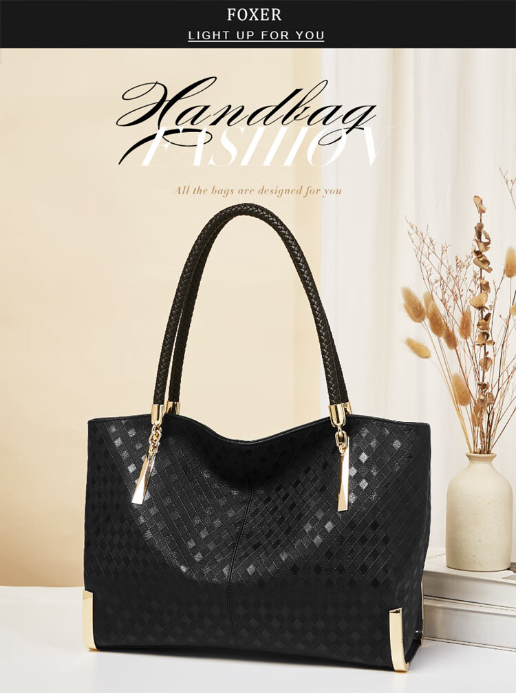 FOXER Top-Grain Leather Women's Handbag, Large Capacity Shoulder Bag, Tote Bag, Valentine's Day Gift for Wome 1