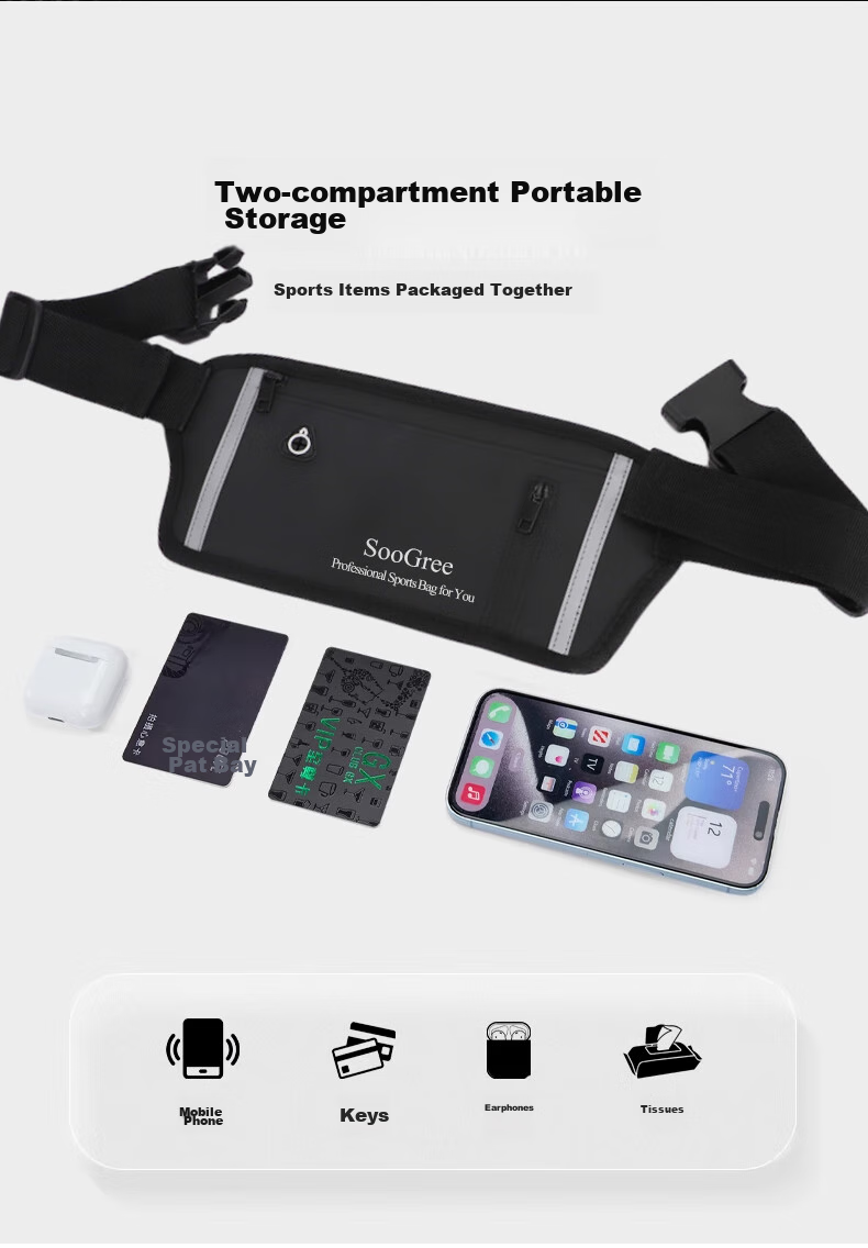 SooGree Sports Running Phone Waist Pack for Men And Women, Outdoor Cycling Hiking Lightweight Storage Waterproof Marathon Gear Bag 9