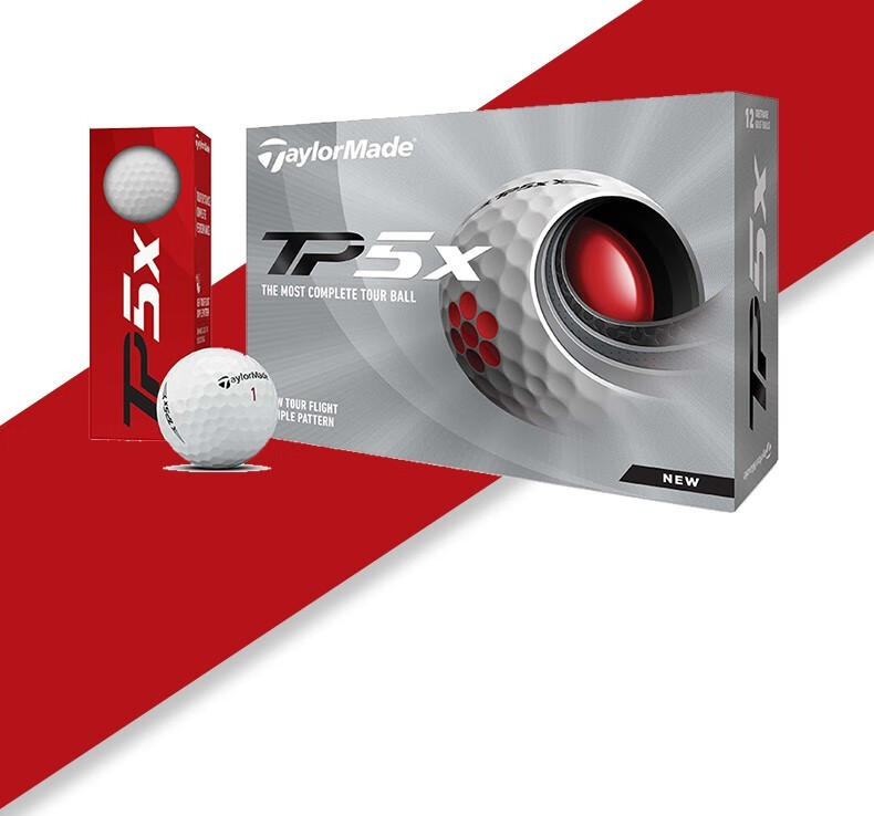 Taylormade TP5X 3.0 Golf Balls 5-Layer Practice and Tour Professional White 12-Pack 3