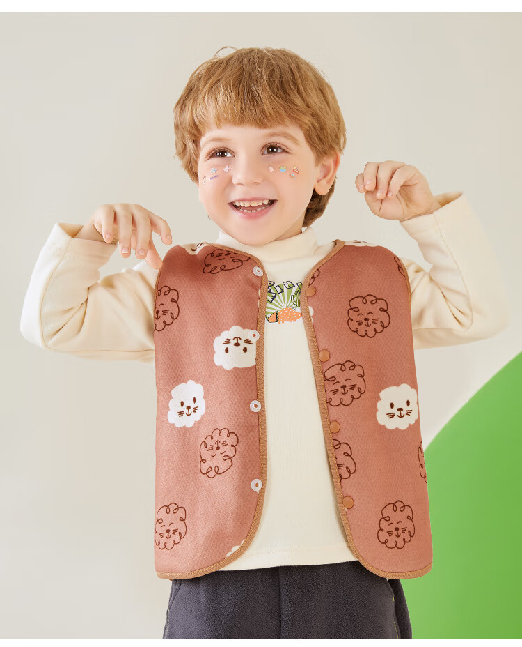 MQDMINI Children's Clothing Vest, Boys And Girls Fleece Vest, Two-Way Wear Vest, Baby Early Spring Inner And Outer Wear, Sleeveless Jacket, Suitable for Three Seasons 11