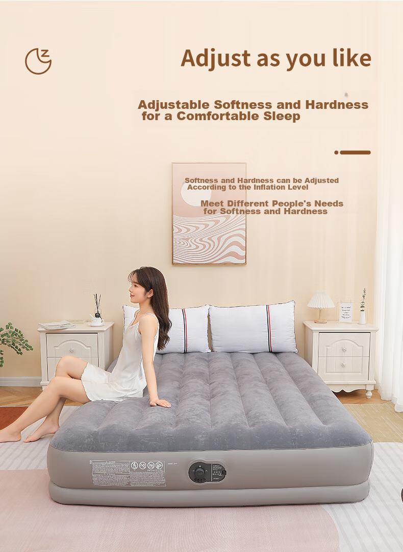 INTEX Built-In Electric Pump USB Port Inflatable Single-Person Air Mattress for Home Use, Portable Automatic Inflation 64112 with 1 Pillow 8