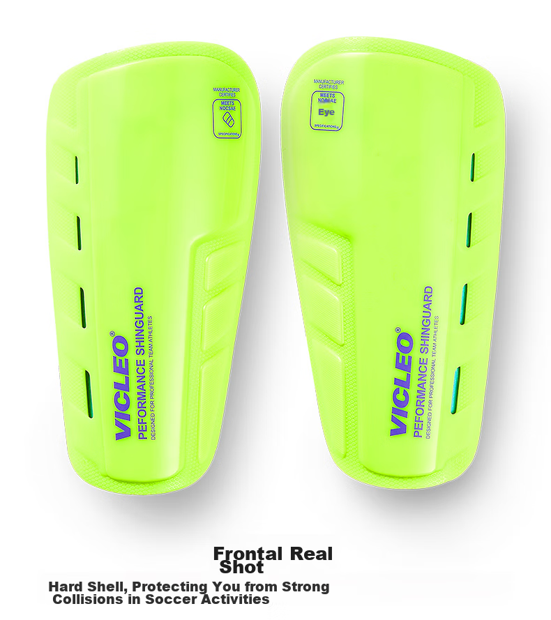 VICLeO Children And Youth Soccer Shin Guards And Ankle Pads, Insert-Type, One Pair, V820216, Fluorescent Yellow 11