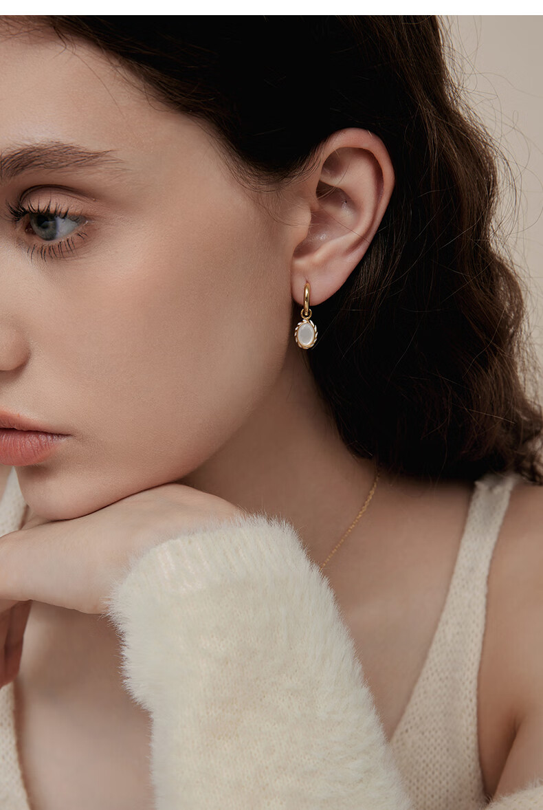 Arsis Pure Age French Moonlight Stud Earrings, French Light Luxury Original Fashion Earrings, Birthday Gift for Girlfriend 4