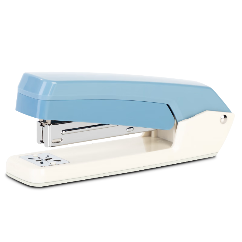 Deli 20-Page Fashionable Rotating Stapler, Student Homework Notebook with Center Binding, Compatible with 24/6 Staples, TA304 Blue