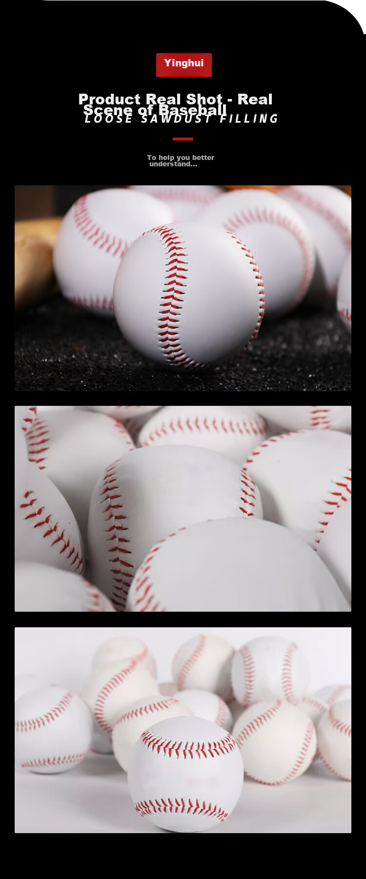 INVUI 10-Inch Soft And Hard Solid Baseballs for Primary And Secondary School Students' Training And Exams, Pack of 2 6