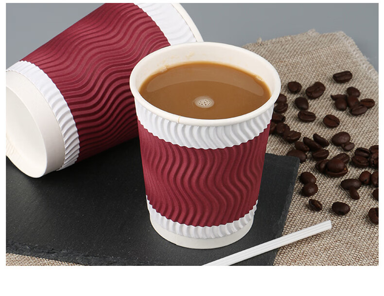 AOmeiyou Disposable Coffee Cups with Flip-Lid, Heat-Resistant Coffee Cups for Drinks And Milk Tea, 350ML, Pack of 20 9