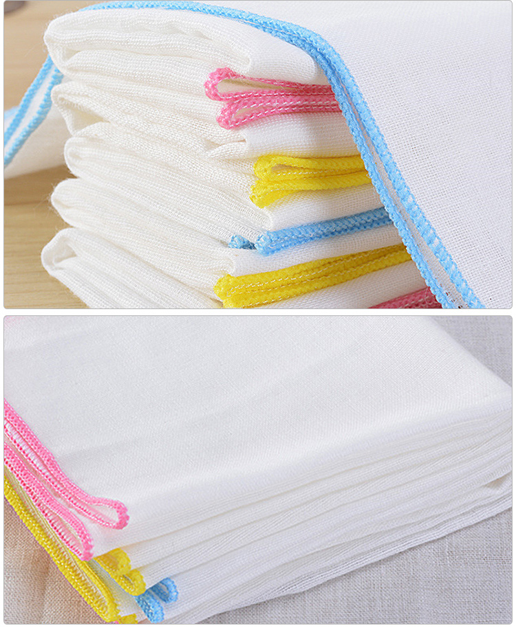 Xiqinbao Baby Gauze Drool Bib, Infant Feeding Towel, Newborn Washcloth Handkerchief, 25×25cm (Set of 6) 11