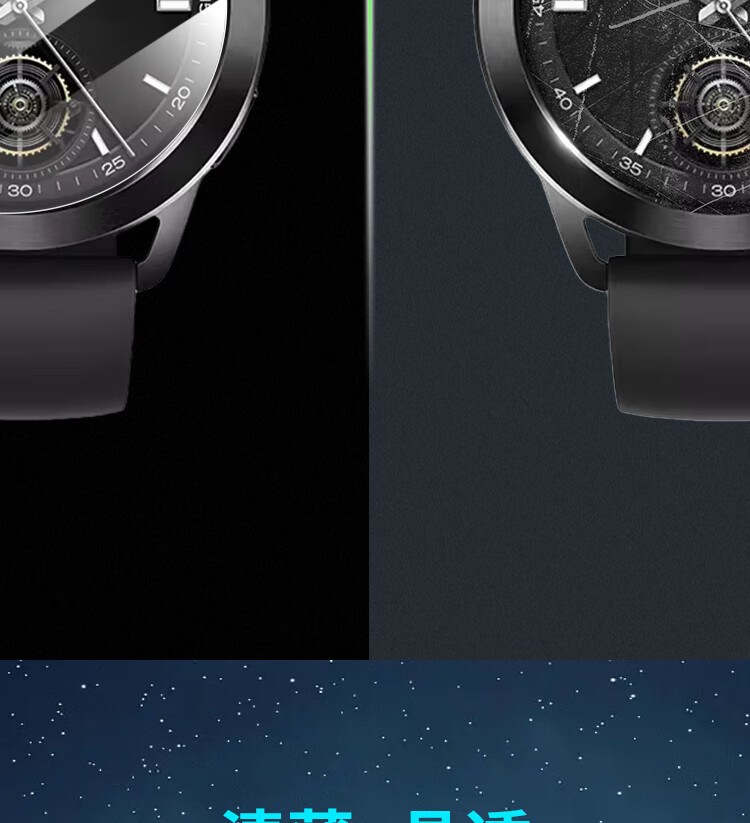 ESCASE 2-Pack Tempered Glass Screen Protector for Xiaomi Watch S4 41mm Full Coverage HD Anti-Fingerprint Shockproof Film 7