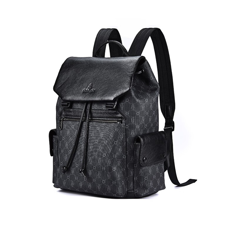 Hush Puppies Large Capacity Backpack, Casual Versatile Backpack for Men, Cowhide Business Backpack, 14-Inch Birthday Gift 12
