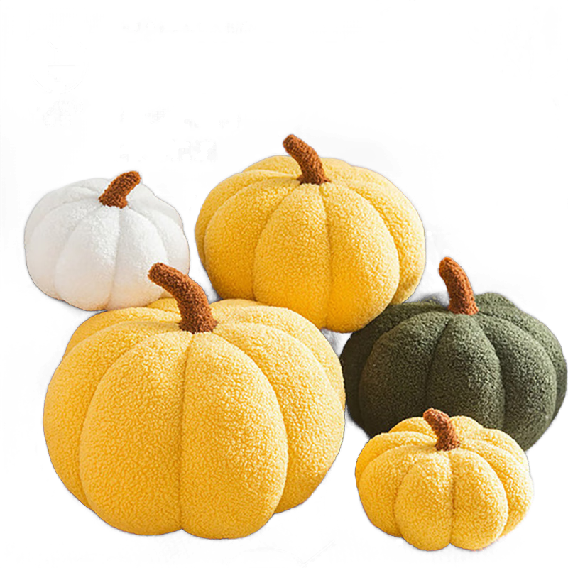 Pierre Cardin Nordic Instagram-Style Cute Pumpkin Plush Pillow Creative Living Room Sofa Cushion Bedside Decoration - Yellow