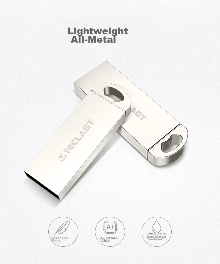 TECLAST 32GB USB Flash Drive, LeCun Series USB2.0 Bid And Tender Small USB Drive, Enterprise Bidding Business Waterproof Shockproof Portable Lightweight Mini Car Metal USB Stick 2