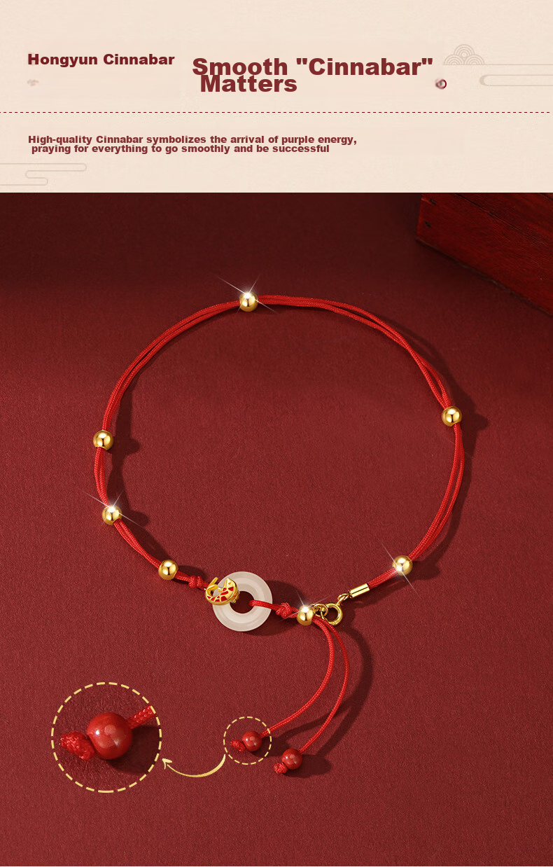 Zhenshangyin Chinese Gold Koi Fish Safety Knot Red String Silver Foot Chain Women's Jewelry Niche Birthday Gift for Girlfriend Or Wife S925 6