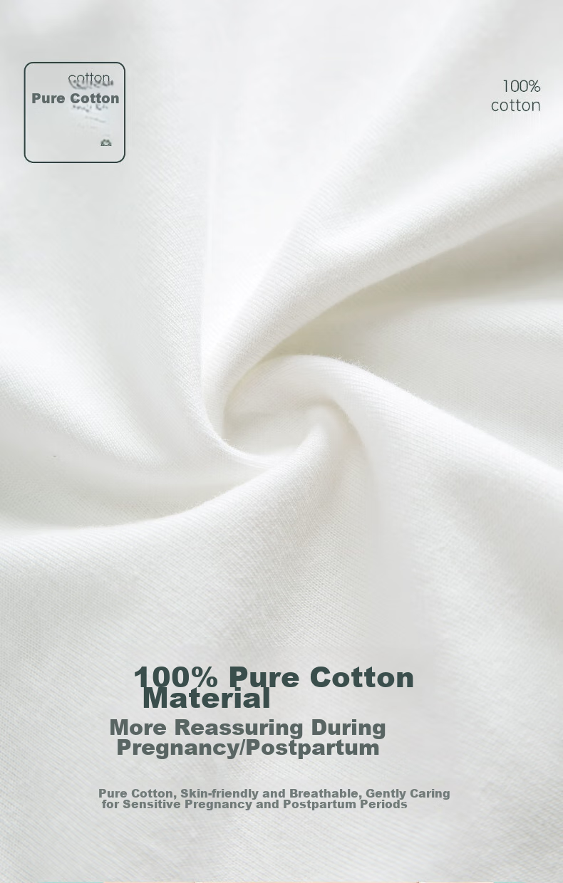 BADIGAO Disposable Underwear for Women, Maternity Pure Cotton Travel-Resistant Shorts, Postpartum Maternity Large Size All-Cotton Daily Disposable Panties, L Size 5
