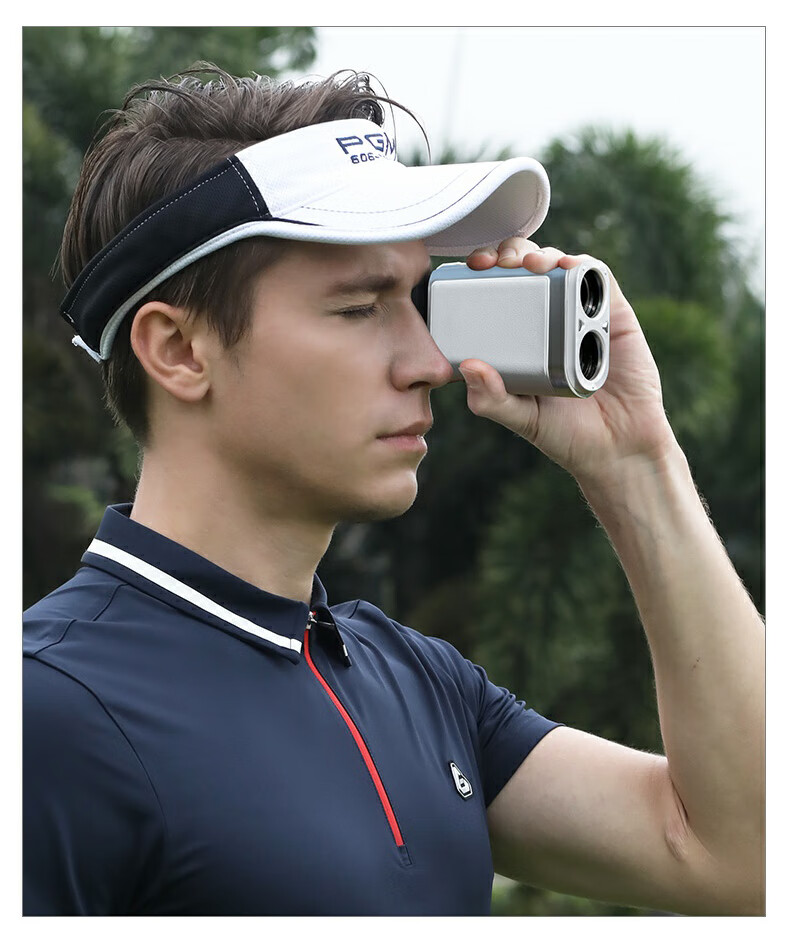 PGM Golf Rangefinder Mini Pocket Edition with Slope Compensation, Flag Lock, Vibration, Magnetic Attachment, Waist Clip Included - Gray Black 3