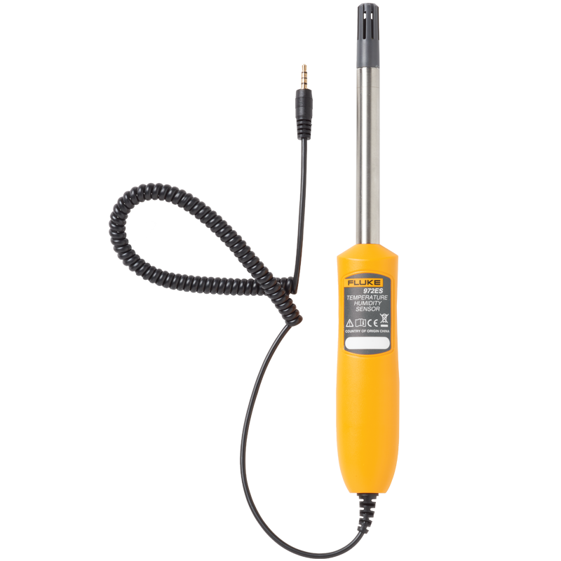 FLUKE 972ES Handheld Temperature And Humidity Detector with External Sensor, Range -40°C to 100°C