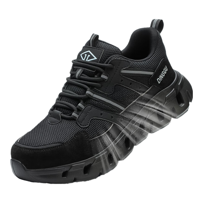 Dinggu Safety Shoes for Men, Anti-Smashing And Puncture-Resistant Steel Toe Work Boots, Lightweight All-Season Construction Site Safety Shoes 1109HEIW43