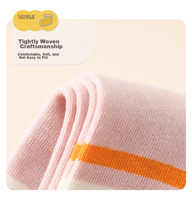 LangSha Children's Socks, Girls' Spring Autumn Winter Long Socks, Comfortable Sweat-Absorbing Breathable, for Older Children, Cute Sports Girls' Cotton Socks 12