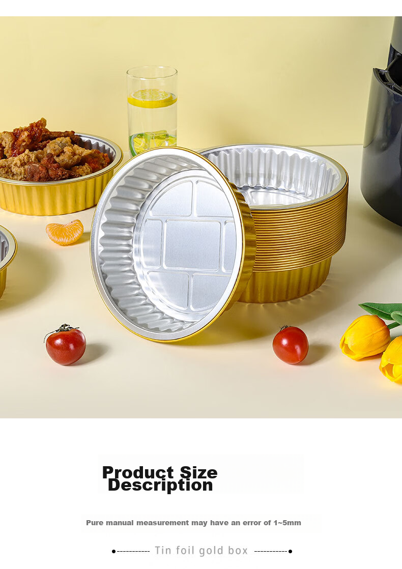 Faxilon Air Fryer And Oven-Specific Aluminum Foil Trays, 750ml*20 Pieces, Aluminum Foil Pans for Home And Outdoor Barbecue Use 3