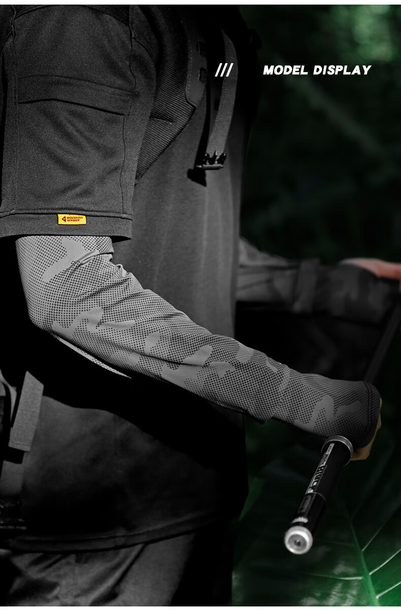 Zhanshuniao Wide Sleeve Ice Silk Sun Protection Finger Sleeves for Men, Summer UV-Resistant Sun-Blocking Ice Sleeves for Fishing And Cycling 6