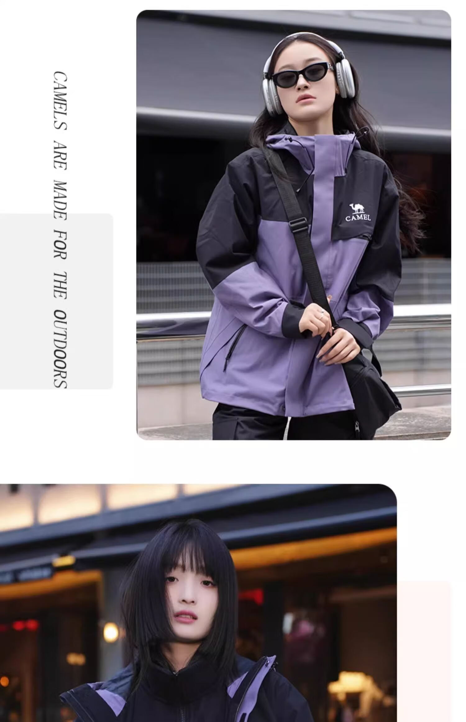 CAMEL [Wind Chaser] Unisex 3-in-1 Waterproof Windproof Jacket W34CATG603F6 M 12