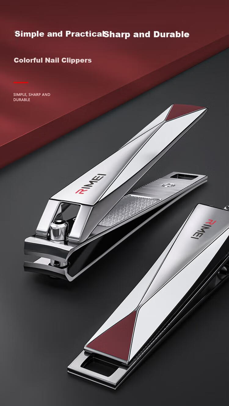 Jindarimei Nail Clipper, Large Size, Carbon Steel, Sharp And Durable, Adult Manicure Pliers, Nail File, Flat-Nose Nail Clipper, Nail File 2