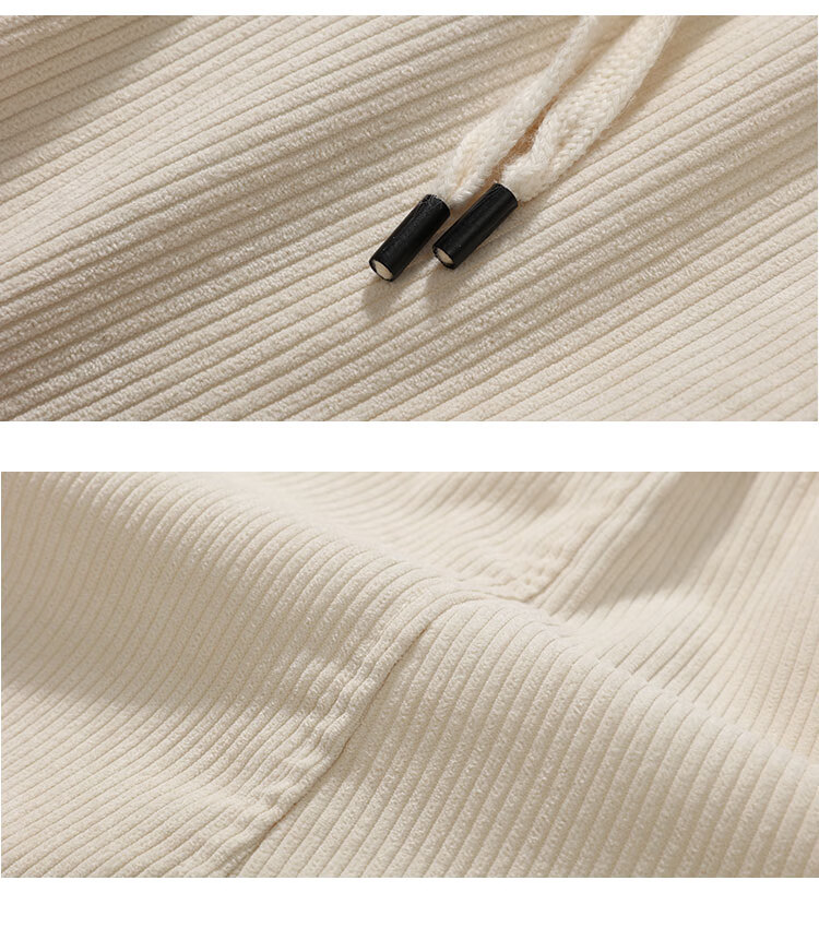 MMOPTOP Corduroy Pants for Men, Spring And Summer Vintage Loose-Fitting Straight-Leg Casual Trousers, 8302 Off-White S 15