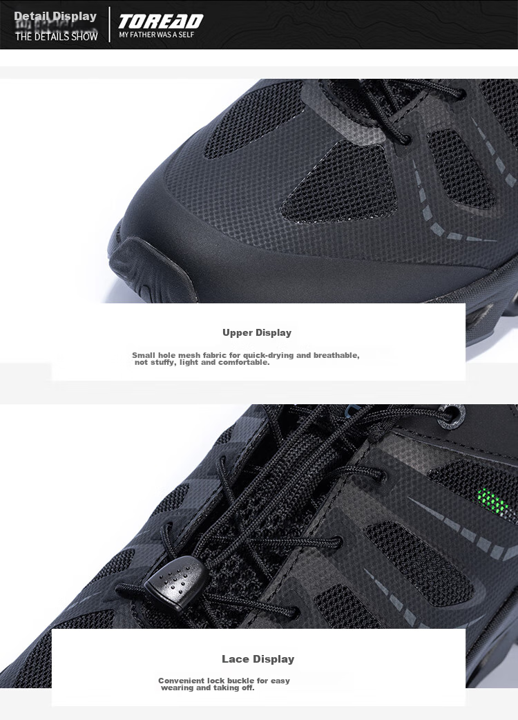 TOREAD Stream Trekking Shoes, Spring And Summer Men's Outdoor Comfortable Breathable Non-Slip Wear-Resistant Drainage Quick-Drying Beach Shoes TFEEBM81730 7