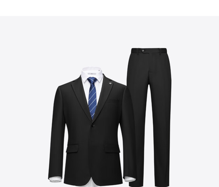 HLA Men's Suit Set, Spring And Autumn Light Business Classic Series Suit Set for Men, Navy Blue 180/96A(50A) 16