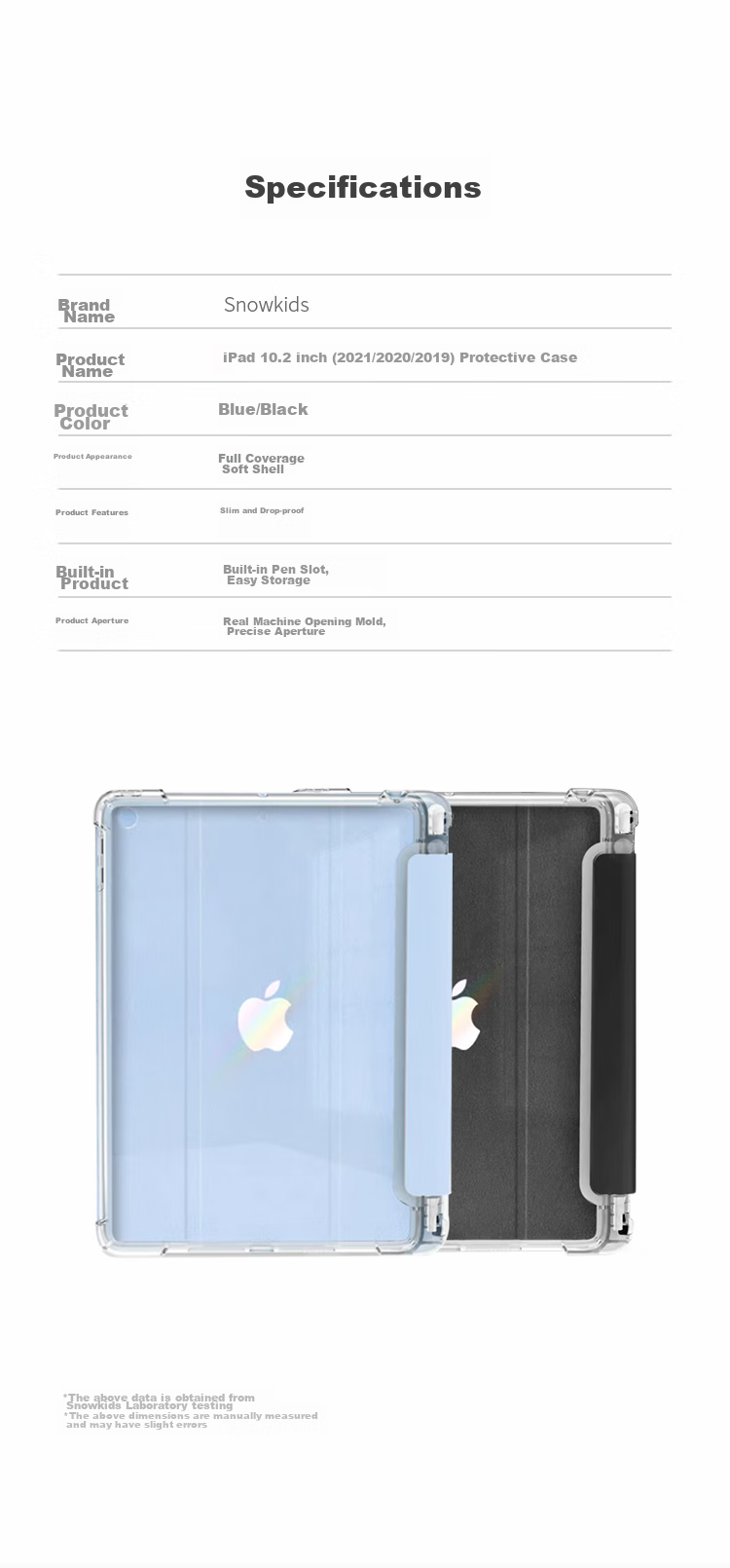 Snowkids IPad Case, 2025 Model Air 11-Inch M3 Chip Air 7 5th Generation Tablet, Rotating Stand Compatible with Apple 10.9-Inch 2024/22/20 Models, Protective Cover 7