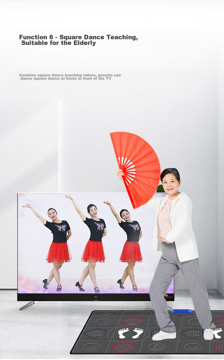 [Children's Birthday Gift] HongTai Double Wireless Dance Mat, Home TV Motion Sensor Camera, Running Mat 25