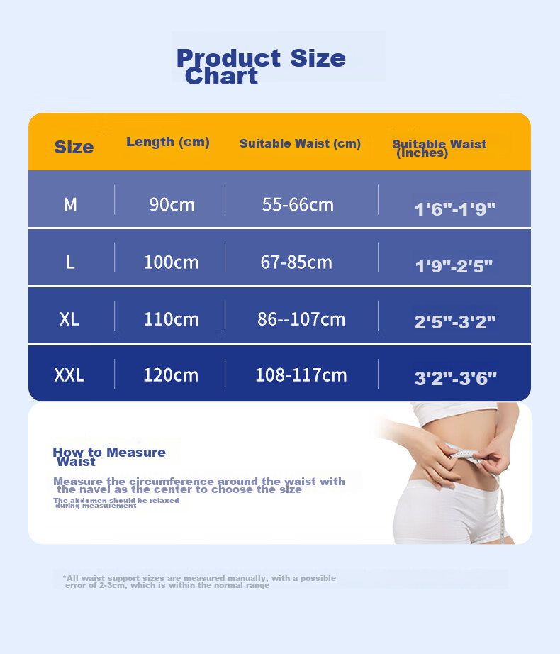 Lizi Waist Support Belt, Lumbar Disc Support Brace, Herniated Disc Fixation, Steel Plate Support for Back Pain Relief, Unisex XL Size 14
