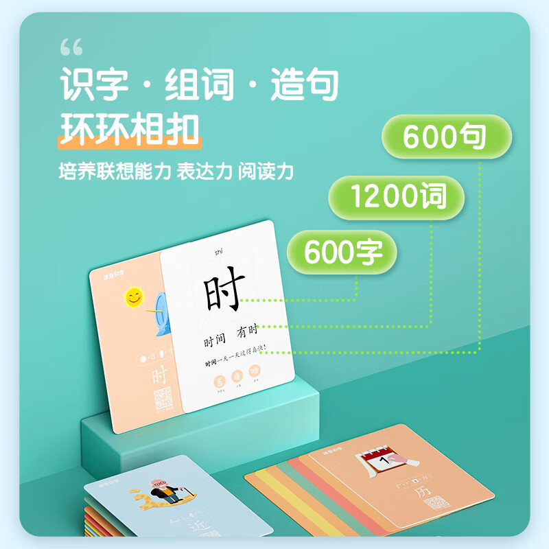 Hongen Reading And Writing Flashcards, 200 Characters, Early Education Enlightenment, Toys for Boys And Girls, Birthday And Back-To Gifts, Suitable for Ages 2+