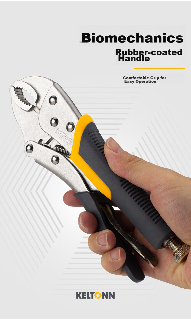 KELTONN Pliers, Round Jaw Heavy-Duty Pliers, 10 Inches with Blade, Holding Pliers, Fixed Pliers, Quick Release Clamping Tool, KT2703 8