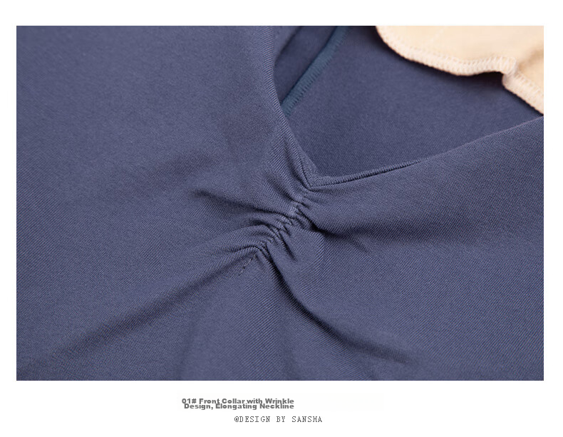 Sansha Ballet Practice Leotard for Women, Spaghetti Strap One-Piece Gymnastics Dance Exam Training Body Shaping Suit, Indigo Blue, L 15