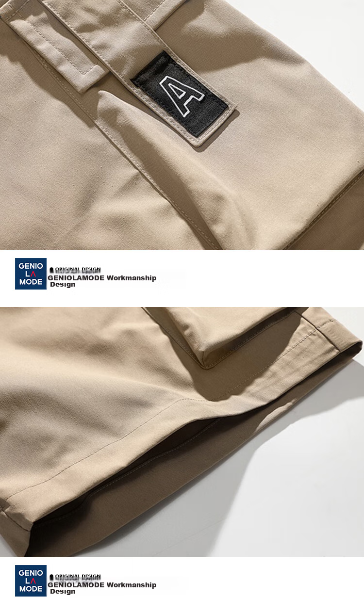 GENIOLAMODE Men's Shorts, Summer New Style Cargo Shorts, Loose Casual Versatile Workwear Shorts 14
