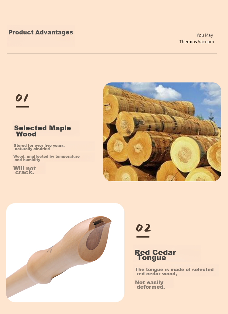 Qimei 8-Hole Wooden Flute, German-Style Eight-Hole Wooden Vertical Flute, Classroom Instrument, Resin Case Packaging, with Teaching Materials 6