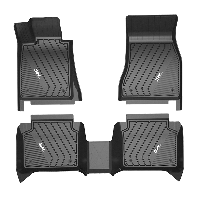 3W BMW New 5 Series 5305 25Li520 Long Wheelbase Dedicated TPE Car Floor Mats + Meinis Carpet for 2018-2023 Models Beijing Configuratio