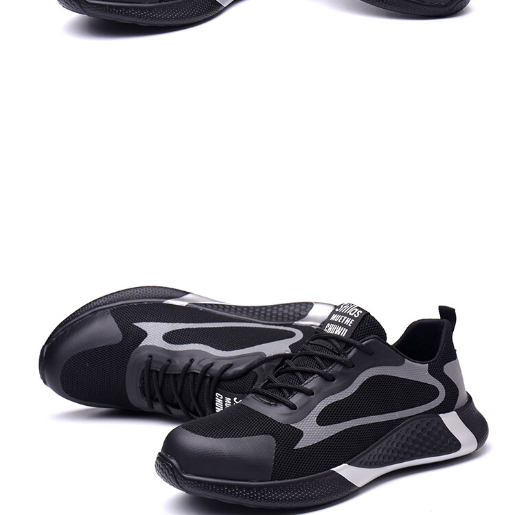 LAOGUANJIA Men's Safety Shoes, Breathable Steel Toe, Anti-Smashing, Puncture-Resistant Work Functional Safety Shoes, Comfortable And Lightweight LA203 Size 44 15