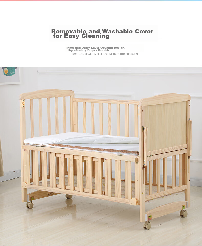 Zhibei Baby Latex Coconut Palm Mattress, Newborn Mattress, Infant Sleeping Pad, Children's Modular Bed Coir Mat, 110X61X5 9
